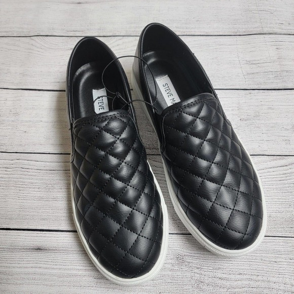 Steve Madden Shoes - Steve Madden Electric Slip On Quilted Sneakers Black Women's Size 8